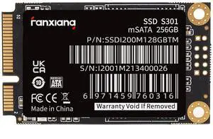 fanxiang S301 256GB mSATA SSD Mini SATA III 6Gb/s Internal Solid State Drive, 3D NAND, Compatible with Ultrabook Desktop PC Laptop