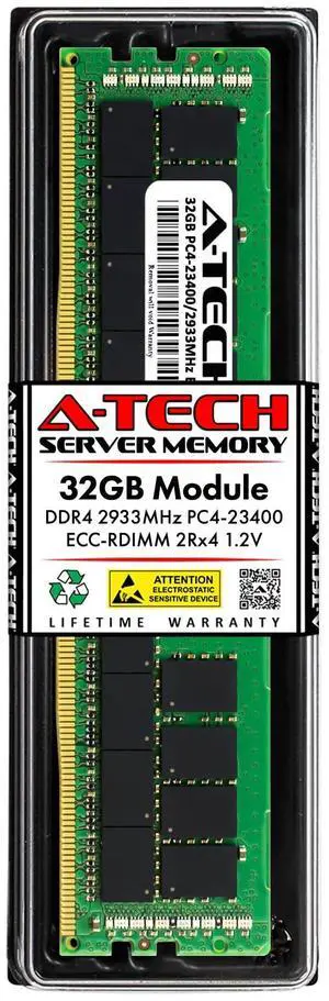 A-Tech 32GB Replacement for Samsung M393A4K40CB2-CVF - DDR4 2933MHz PC4-23400 ECC Registered RDIMM 288-Pin 2Rx4 1.2V - Single Server Memory RAM Stick (M393A4K40CB2-CVF-ATC)