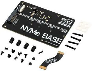 NVMe Base for Raspberry Pi 5 M.2 HAT PCIe Extension Board (M.2 2230 to 2280 Supported) (0TB (M.2))