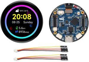 ESP32-S3 1.43inch AMOLED Display Development Board, 466×466 Resolution 16.7M Color QSPI Interface, ESP32 with Capacitive Touch AMOLED Round LCD, Support 2.4 GHz Wi-Fi and Bluetooth 5