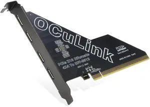 RIITOP PCIe to Oculink Adapter [4-Port], PCIe 4.0 x16 to SFF-8612 (SFF-8611 Female) Full-Speed 64Gbps*4Port for eGPU(PCI-e x4x4x4x4 Bifurcation Required)