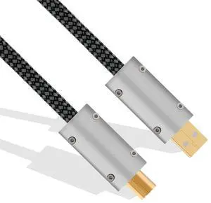 Monosaudio Audiophile USB Cable 2M/6.6Ft OFC Copper 3-Layer Shield 24k Gold-Plated USB Connectors for DAC, Decoder, Printer Data Cable