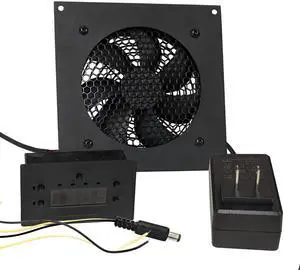 Coolerguys Single 120mm 24v Fan Cooling Kit with Programmable Thermostat Controller, Power Supply and Adapter Cable