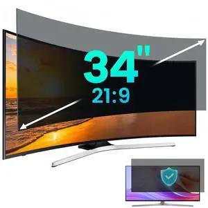 ZpTsarinal 34 Inch Computer Privacy Screen Filter for 21:9 Aspect Ratio Widescreen Monitor Removable Computer Monitor Privacy Shield - Eye Protection Anti Glare Blue Light Filter