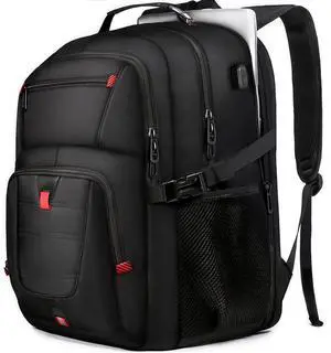 Z-MGKISS 18.4 Large Travel Backpack, USB Computer Bagpack Fits 18.4 Inch Laptop, Business Backpack for Men, TSA Flight Approved, Laptop Backpacks, Black