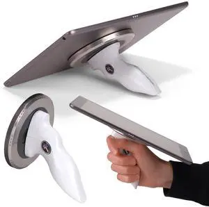 TORCHGRIP Universal Tablet Stand for Desk, Lap, Pillow, Bed and Tablet Handle, Mobile Compatible with iPad, Samsung and Most Other Tablets, Made in USA (White/White)