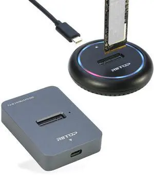M.2 to USB Docking Station Aluminium Alloy Shell + M2 Dock Plastic Shell with Backlight