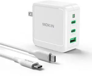 100W USB C Charger Block, 3-Port GaN+ USB C Super Fast Charger Foldable Compact Wall Charger for iPhone 16/15 Series, Galaxy S24/S23, iPad Pro, MacBook Air, Google Pixelbook, Steam Deck