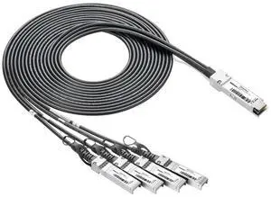10Gtek 40G QSFP+ to 4xSFP+ Breakout DAC for Cisco QSFP-H40G-CU5M - 40GBASE-CR4 Passive Direct Attach Copper Twinax QSFP to SFP Cable for Cisco Devices, 3-Meter(10ft)