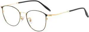 GUDVUE Blue Light Glasses, Computer/Gaming/TV/Phones Glasses for Women/men, Anti Glare/UV400/Eye Strain, Oval Black/Golden
