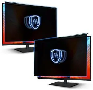 VINTEZ [1 Pack] 19-19.5 Inch 16:9/16:10 & [1 Pack] 21.5 Inch 16:9 Acrylic Computer Privacy Screen Filter for Widescreen Computer Monitors - Monitor Frame Hanging Type - Desktop Privacy Screen Bundle