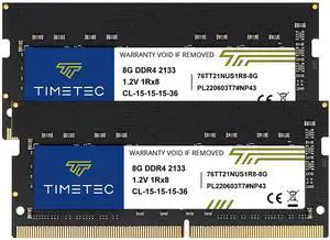 Timetec 16GB KIT(2x8GB) DDR4 SODIMM for Intel NUC KIT/Mini PC/HTPC/NUC Board 2133MHz PC4-17000 Non-ECC Unbuffered 1.2V CL15 1Rx8 Single Rank 260 Pin Computer Memory Ram Module Upgrade