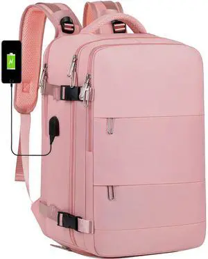 45L Lager Travel Backpack for Women,Laptop Backpack Laptop Bag,Airline Flight Approved Business Work Bag for Men with USB Charging Port,Man Book Bag for Hiking Backpack Water Resistant Bookbag Gifts