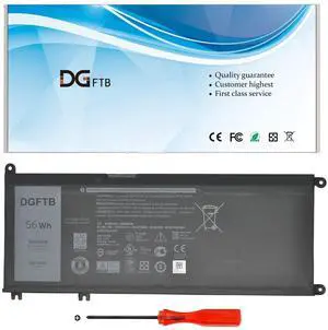 DGFTB 33YDH Laptop Battery for Dell Latitude 3380 3480 3490 3590 3580 3400 3500 for Inspiron 15 7577 17 7773 7778 2in1 G3 15 3579 G3 17 3779 G5 15 5587 33YDH PVHT1 81PF3 081PF3 P30E(15.2V 56WH)
