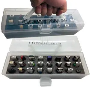 TECH STORE ON Flash USB Thumb Drive Holder Storage Organizer Case | Antistatic and Shockproof (plastic, medium, holds 24 USB slots)
