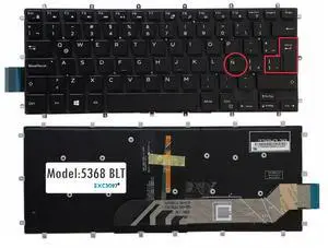 Keyboard Replacement Compatible with Dell 13 5368 5378 7368 5379 7378 7466 P69g P83g P58f P70f 14-7000 Series 7460 7466 7467 Backlit Spanish (Retroiluminado)