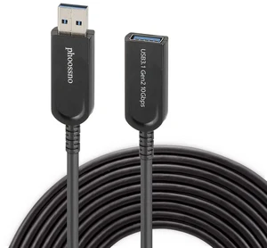 phoossno USB 3.1 Extension Cable Active Optical USB 10Gbps 33ft 10m Compatible with Microsoft Azure Logitech Camera Xbox Touch Screen Kinect Keyboard Mouse Intel RealSense phoossno USB 3.1 Extension Cable Active Optical USB 10Gbps 33ft 10m Compatible with Microsoft Azure Logitech Camera Xbox Touch Screen Kinect Keyboard Mouse Intel RealSense