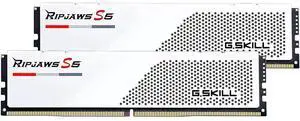 G.SKILL Ripjaws S5 Series DDR5 RAM (Intel XMP 3.0) 32GB (2x16GB) 6000MT/s CL30-40-40-96 1.35V Desktop Computer Memory U-DIMM - Matte White (F5-6000J3040F16GA2-RS5W) G.SKILL Ripjaws S5 Series DDR5 RAM (Intel XMP 3.0) 32GB (2x16GB) 6000MT/s CL30-40-40-96 1.35V Desktop Computer Memory U-DIMM - Matte White (F5-6000J3040F16GA2-RS5W)