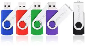 KOOTION 5 X 16GB USB Flash Drive 2.0 Thumb Drive 16 gb Memory Stick Swivel Keychain Design Mixcolor KOOTION 5 X 16GB USB Flash Drive 2.0 Thumb Drive 16 gb Memory Stick Swivel Keychain Design Mixcolor