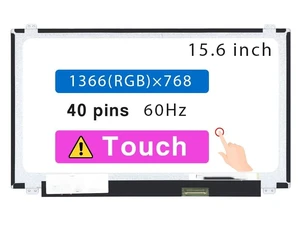 15.6" Screen Replacement NT156WHM-T00 for Dell Inspiron 15 3565 3558 3567 3576 3580 3583 3593 5555 5566 5558 5559 5583 LCD Display Panel 40 pin 60 HZ (HD 1366x768 Touch) 15.6" Screen Replacement NT156WHM-T00 for Dell Inspiron 15 3565 3558 3567 3576 3580 3583 3593 5555 5566 5558 5559 5583 LCD Display Panel 40 pin 60 HZ (HD 1366x768 Touch)