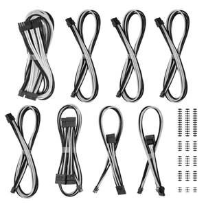 CableMod Classic ModMesh Sleeved Cable Kit for Corsair Type 5 (Blk + White) CableMod Classic ModMesh Sleeved Cable Kit for Corsair Type 5 (Blk + White)