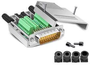 ANMBEST DB26 Metal Shell Breakout Connector, Solderfree RS232 D-SUB Serial to 26-Pin Port Terminal Male Adapter Pure Copper Core Gold Plated Connector with Case ANMBEST DB26 Metal Shell Breakout Connector, Solderfree RS232 D-SUB Serial to 26-Pin Port Terminal Male Adapter Pure Copper Core Gold Plated Connector with Case