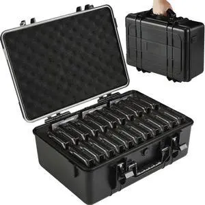 Hard Drive Case Fits 25-Bay Protection 3.5" HDD ^^ High-Density Protective Foam ^^ External Hard Drive Organizer Storage Box Travel Carrying Suitcase with Handle Hard Drive Case Fits 25-Bay Protection 3.5" HDD ^^ High-Density Protective Foam ^^ External Hard Drive Organizer Storage Box Travel Carrying Suitcase with Handle