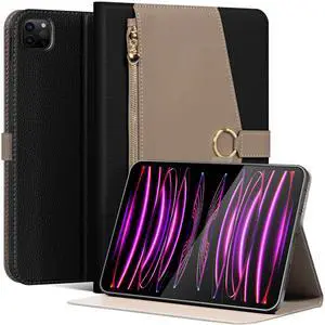 XFYKJIN for iPad Pro 11 inch Case 2018-2022 Models, Premium Microfiber Leather Protective Cover with Zippered Pocket, Buckle Closure,Auto Wake/Sleep & Stand (Black with Grey) XFYKJIN for iPad Pro 11 inch Case 2018-2022 Models, Premium Microfiber Leather Protective Cover with Zippered Pocket, Buckle Closure,Auto Wake/Sleep & Stand (Black with Grey)