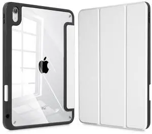 Tuiklol for iPad (A16 Chip) 11th Generation 11 inch 2025 / iPad 10th Generation 10.9 inch 2022 Case, Buit in Pencil Holder with Clear Back Shell Cover Trifold Stand Auto Wake/Sleep, White Tuiklol for iPad (A16 Chip) 11th Generation 11 inch 2025 / iPad 10th Generation 10.9 inch 2022 Case, Buit in Pencil Holder with Clear Back Shell Cover Trifold Stand Auto Wake/Sleep, White