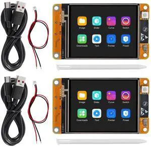 AITRIP 2PACK 2.4" inch ESP32 Display TFT LCD Module ESP32-2432S024 IPS Resistive Touch Screen 240x320 ESP-WROOM-32 Development Board for Arduino IDE AITRIP 2PACK 2.4" inch ESP32 Display TFT LCD Module ESP32-2432S024 IPS Resistive Touch Screen 240x320 ESP-WROOM-32 Development Board for Arduino IDE