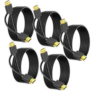 HDMI 10 FT Cable 5-Pack, 4K HDMI 2.0 Computer Monitor TV Cable Male to Male with 4K@60Hz,2k@165/144Hz,3D HDCP 2.2, HDR, ARC & CL3 Rated ^^ for Laptop, Monitor, Projector, TV PS5, PS4, Xbox, Soundbar HDMI 10 FT Cable 5-Pack, 4K HDMI 2.0 Computer Monitor TV Cable Male to Male with 4K@60Hz,2k@165/144Hz,3D HDCP 2.2, HDR, ARC & CL3 Rated ^^ for Laptop, Monitor, Projector, TV PS5, PS4, Xbox, Soundbar
