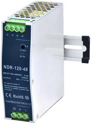 XSHBGF 48VDC Power Supply NDR 120W DIN Rail Power Supply Switch Switching Converter DC (Input 100-240VAC Output 48VDC 50/60HZ 48V 2.5A) XSHBGF 48VDC Power Supply NDR 120W DIN Rail Power Supply Switch Switching Converter DC (Input 100-240VAC Output 48VDC 50/60HZ 48V 2.5A)