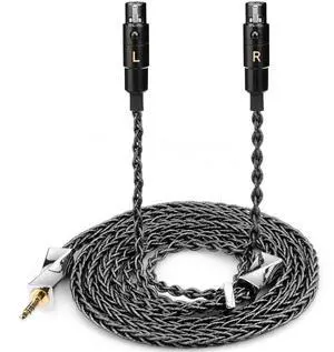 Fezzlo 8 Core Silver Plated Upgraded Cable,HiFi Replacement Mini 4Pin XLR Compatible with Audeze LCD-2 LCD-3 LCD-4 LCD-X LCD-XC for Musician Audiophile 3.5mm 4.9ft Fezzlo 8 Core Silver Plated Upgraded Cable,HiFi Replacement Mini 4Pin XLR Compatible with Audeze LCD-2 LCD-3 LCD-4 LCD-X LCD-XC for Musician Audiophile 3.5mm 4.9ft