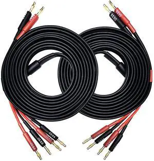 CNCESS CESS-106-10f Banana Plug Splitter Speaker Cable, 2 Banana Plugs to 4 Banana Plugs, 12 Gauge, 2-Channel (10 Feet) CNCESS CESS-106-10f Banana Plug Splitter Speaker Cable, 2 Banana Plugs to 4 Banana Plugs, 12 Gauge, 2-Channel (10 Feet)