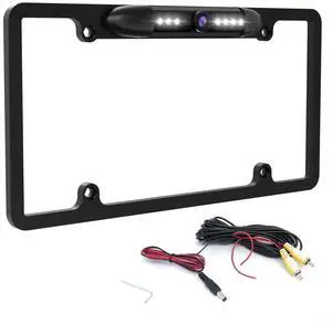 License Plate Backup Camera, Waterproof IP68 Backup View Camera, Car Rear View Camera Night Vision with Infrared LED, 170All-Round View, Reverse Camera for Cars License Plate Backup Camera, Waterproof IP68 Backup View Camera, Car Rear View Camera Night Vision with Infrared LED, 170All-Round View, Reverse Camera for Cars