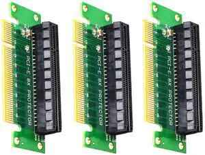 WLGQ PCI-E X8 Riser Card, PCI Express Male to Female 90 Degree Adapter, 3 Pack, PCI-E for Server and Mining WLGQ PCI-E X8 Riser Card, PCI Express Male to Female 90 Degree Adapter, 3 Pack, PCI-E for Server and Mining