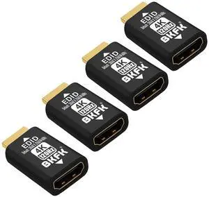 BKFK HDMI EDID Emulator, Passthrough Display Adapter, Default Resolution Dummy Plug, Headless Ghost for HDMI Switches, Extenders, AV Receivers, Video Splitters (4K-3840X2160@120Hz-4P) BKFK HDMI EDID Emulator, Passthrough Display Adapter, Default Resolution Dummy Plug, Headless Ghost for HDMI Switches, Extenders, AV Receivers, Video Splitters (4K-3840X2160@120Hz-4P)