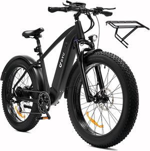 DYU 26" 4.0 Fat Tire Electric Bike for Adults, 750W 48V 20AH, 1100Wh LG Battery, Up to 80 Miles, Shimano 7-Speed Gear, Dual Shock Absorber Mountain Ebike, Complies to UL2849 + Free Rear Rack