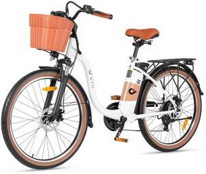 DYU 26" Commuter Electric Bike for Adults, Peak 500W 36V 15.6AH, Pedal-Assist, Shimano 7-Speed, Cruiser City E Bike DYU 26" Commuter Electric Bike for Adults, Peak 500W 36V 15.6AH, Pedal-Assist, Shimano 7-Speed, Cruiser City E Bike