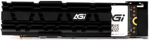 AGI 2TB AI838 PCIe NVMe M.2 Gen4x4 DRAM Cache 3D TLC NAND Flash Internal Solid State Drive SSD with Heat Sink (R/W Speed up to 7400/6700 MBs) Level up PC/Laptop Memory and Storage with Gen 4 Speed