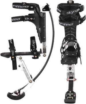 Skyrunner Kids/Child Youth Kangaroo Shoes Jumping Stilts Fitness Exercise (88-132lbs/40-60kg) Black