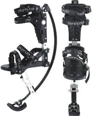 Skyrunner Kids/Child Youth Kangaroo Shoes Jumping Stilts Fitness Exercise (66-110lbs/30~50KG) Black