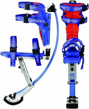 Skyrunner Kids/Child Youth Kangaroo Shoes Jumping Stilts Fitness Exercise (44-88lbs/20-40kg) Blue