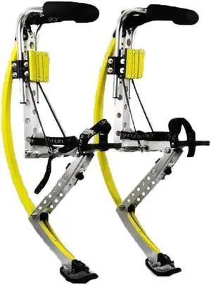 Skyrunner Adult Kangaroo Shoes Jumping Stilts Men Women Fitness Exercise (110~150 Ibs/50~70kg) Bouncing Shoes Yellow