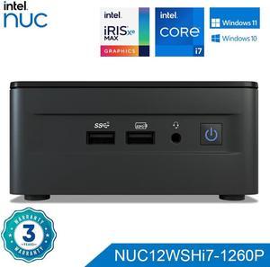 Intel NUC 12th NUC12WSHi7 i71260P Core Processor Iris Xe Graphics 4K Windows 10 Pro WIFI6 Dual Thunderbolt 4 Pc Portable Gamer Barebone