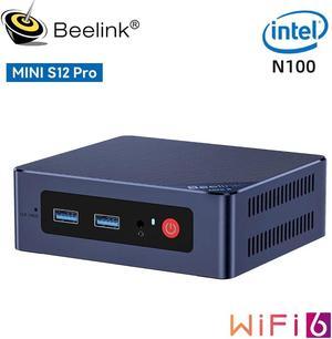  Beelink Mini S12 Pro Mini PC, 12th Intel Alder Lake-N100 (up to  3.4GHz, TDP 6W), 16GB DDR4 RAM 500GB PCIEx1 SSD, Mini Computer Support  4K@60Hz Dual Display/WiFi 6/BT 5.2/USB 3.2/HTPC/Family-NAS 