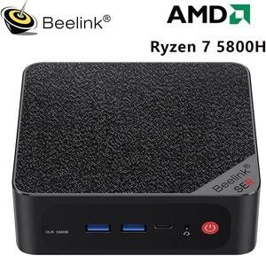 Beelink Mini PC SER5 Max AMD Ryzen 7 5800H 8C16T Up to 44GHz 16GB DDR4 RAM 500GB NVME SSD AMD Radeon Graphics Windows 11 Pro WiFi 6BT 52