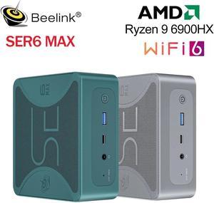 Beelink SER5 MAX, Mini PC Ryzen 7 5800H (8C/16T, Turbo 4.4GHz), 32GB DDR4  RAM 500GB PCIe3.0 SSD Desktop Mini Computers Support 4K@60Hz Triple