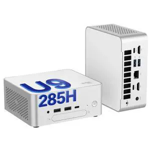 BRENUC BREC Mini PC - Intel Core Ultra 9 285H, 128 GB DDR5 Max RAM Support, Intel Arc Graphics, Bluetooth 5.3, 2.5 Gigabit Ethernet Barebone System