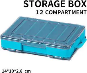 Double-sided Multi-functional Lure Box, Fishing Gear Accessories 5.51in (14cm)x3.94in (10cm)x1.1in (2.8cm)